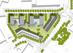 Siegle+Epple_Masterplan für neue Hauptverwaltung Stuttgart_Lageplan Tröger Architekten München 2/4